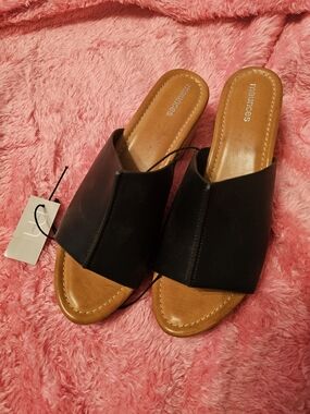Maurices Black Slide Sandals for Women Sz10